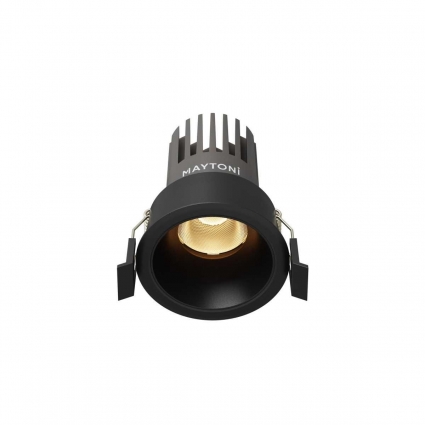 Встраиваемый светильник Maytoni Technical DL123-10W-2.7K-B цвет черный, мощность 9 Вт