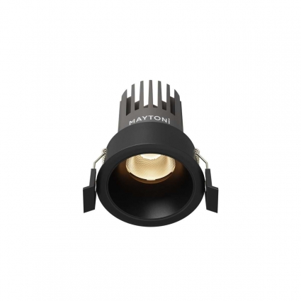 Встраиваемый светильник Maytoni Technical DL123-10W-3K-B цвет черный, мощность 9 Вт