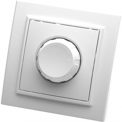 Выключатель диммирующий, Stekker, PSW10-9006-01, 250В, 650W Эрна, белый 39046, цвет белый
