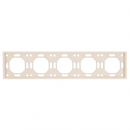 Рамка Stekker, PFR00-5005-08 5-местная Эмили, кашемир, soft touch 49914, цвет бежевый