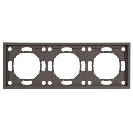 Рамка Stekker, PFR00-5003-09 3-местная Эмили, антрацит, soft touch 49938, цвет серый
