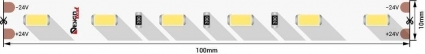 Светодиодная влагозащищенная лента DesignLed 14,4W/m 60LED/m 5730SMD холодный белый 5M 004498, цвет белый, мощность 72 Вт