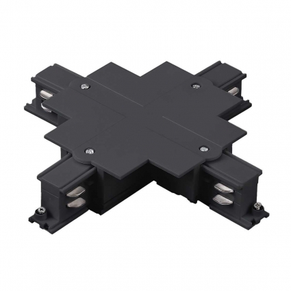 Соединение крестовое встраиваемое с подводом питания к треку 5030xx-R Quattro Lightstar 503147-R, в стиле Хай-тек, цвет черный