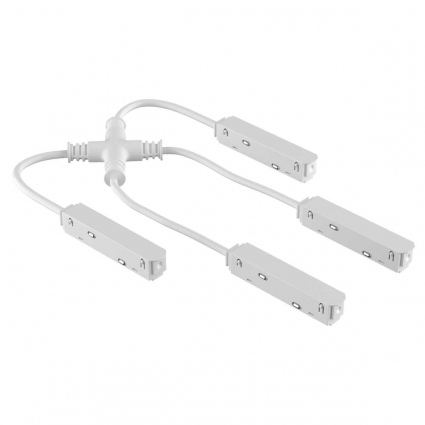 Токопроводящий X-образный соединитель UNO 48V Uno Lightstar 509294W в стиле Хай-тек, цвет белый
