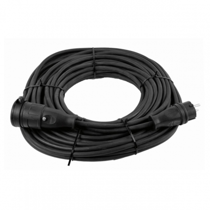 Stekker Удлинитель-шнур 1-местный КГ с/з 3*1,5мм2, IP44, 50м, 16А Professional PRF03-31-50 50347, цвет черный, мощность 3500 Вт