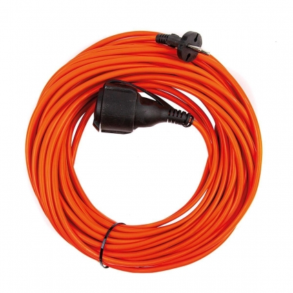 Stekker Удлинитель-шнур 1-местный ПВС б/з 2*1,5мм2, IP54, 30м, 16А Standart STD08-21-30 50341, цвет оранжевый, мощность 3500 Вт