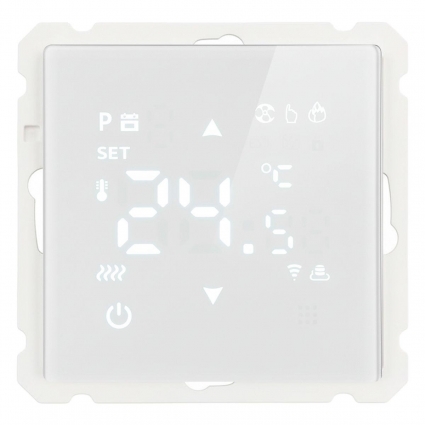 Терморегулятор Wi-Fi (механизм), Stekker, 250В, 3500Вт Катрин, GLS00-7119-01, белый 50374, цвет белый