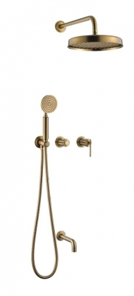 Душевой комплект Boheme Eterna 174-2-BR С ВНУТРЕННЕЙ ЧАСТЬЮ, bronze, бронза, шланг металлический 150 см