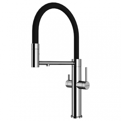 Смеситель для кухни Paulmark Nexus Ne213999-CR с гибким изливом, хром, однорычажный