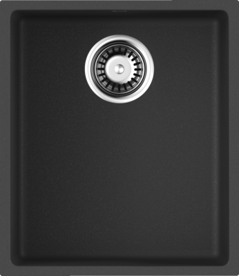 Мойка кухонная Omoikiri Bosen 38-U-BL черная матовая, прямоугольная, 38x44 см