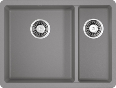 Мойка кухонная Omoikiri Kata 55-2-U-GR leningrad grey матовая, прямоугольная, 55x42 см