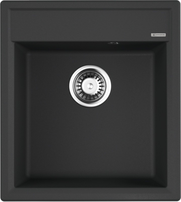 Мойка кухонная Omoikiri Daisen 46-BL черная матовая, прямоугольная, 46x51 см