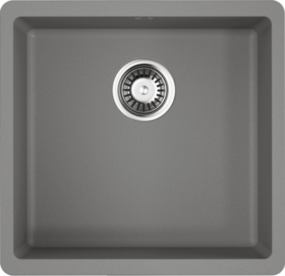 Мойка кухонная Omoikiri Kata 44-U-GR leningrad grey матовая, квадратная, 44x42 см