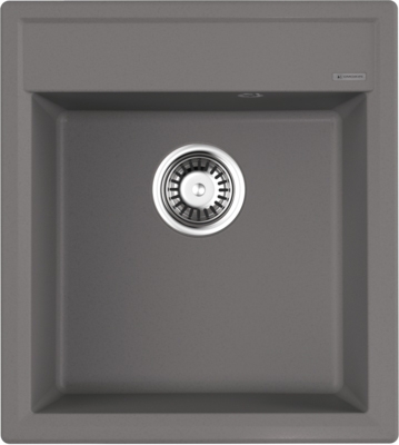 Мойка кухонная Omoikiri Daisen 46-GR leningrad grey матовая, прямоугольная, 46x51 см