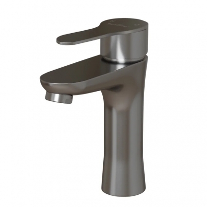 Смеситель для раковины 35k MIXLINE MLSS32-041 "Stainless" НЕРЖ однорычажный, серый