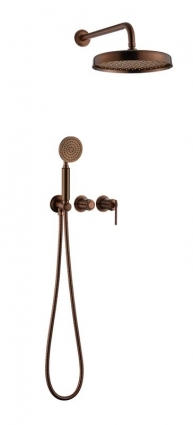 Душевой комплект Boheme Eterna 174-BRB С ВНУТРЕННЕЙ ЧАСТЬЮ, brushed bronze, бронза, шланг металлический 150 см