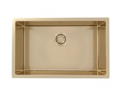 Alveus Мойка для кухни QUADRIX MONARCH 60 NEW BRONZE 740x400x200 в компл. с выпуском без сифона,, прямоугольная