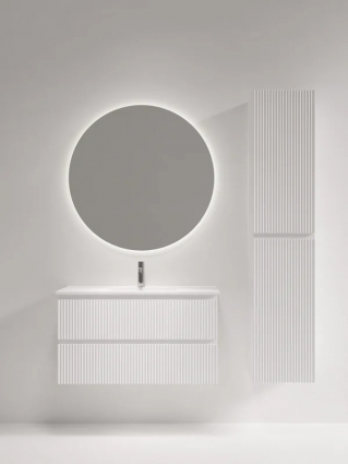 Мебель для ванной комнаты Sancos Snob R 90 Bianco, раковина CN7030, подвесная, с ящиками