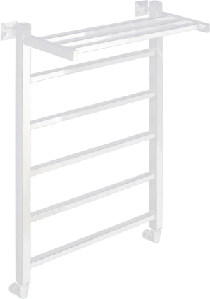 Полотенцесушитель водяной Comfysan Marte-K W-6 80х50 80x55 см, матовый белый, лесенка, с полкой