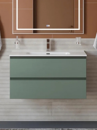 Тумба под раковину без столешницы BelBagno Kraft 80 подвесная, матовая еловая, с ящиками