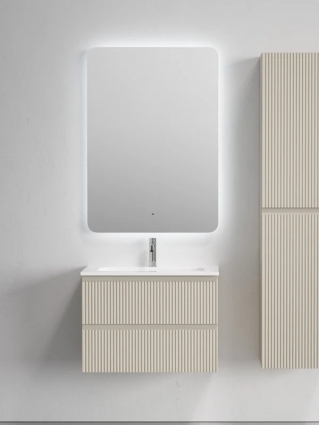 Мебель для ванной комнаты Sancos Snob R 70 подвесная, beige soft, раковина CN7031, с ящиками, с доводчиками