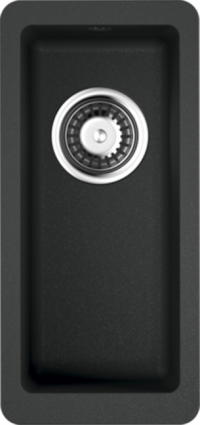 Мойка кухонная Omoikiri Kata 20-U-BL черная матовая, прямоугольная, 20x42 см