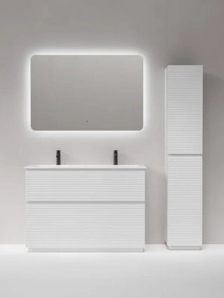 Мебель для ванной комнаты Sancos Folk Floor 120 напольная, bianco, раковина CN7016, с ящиками, с доводчиками