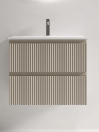 Тумба с раковиной Sancos Snob R 60 Beige Soft, раковина CN7025, подвесная, с ящиками