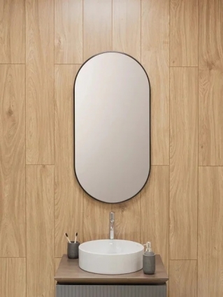 Зеркало Dreja Glow 50x100 черное