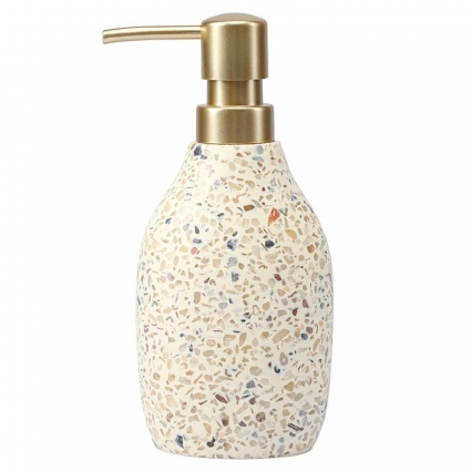 Дозатор для жидкого мыла Bergenson Bjorn Mosaic BB0000929 настольный бежевый,  в современном стиле