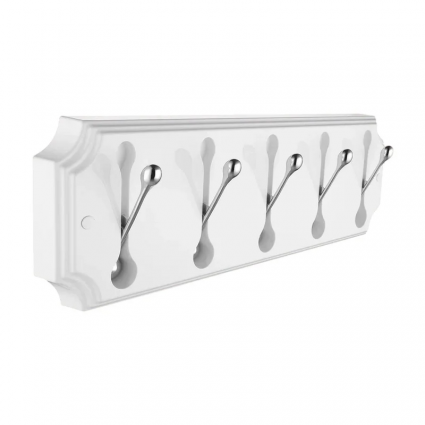 Крючок Elghansa Hermitage HRM-690-White/Chrome белый, хром, на шурупах