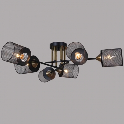 Потолочная люстра Reluce 38460-0.3-06 BK+COPPER цвет черный, мощность 360 Вт