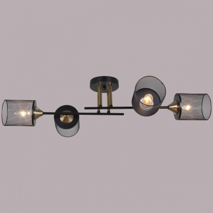 Потолочная люстра Reluce 38460-0.3-04 BK+COPPER цвет черный, мощность 240 Вт