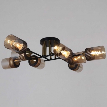 Потолочная люстра Reluce 48460-0.3-08 BK+COPPER цвет черный, мощность 480 Вт