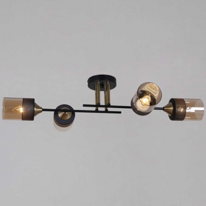 Потолочная люстра Reluce 48460-0.3-04 BK+COPPER цвет черный, мощность 240 Вт