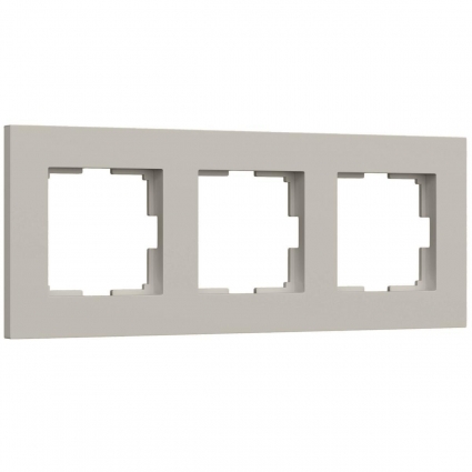 Рамка на 3 поста Werkel Slab дымчатый софт W0032917 a071626 цвет серый