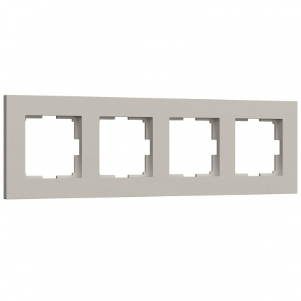 Рамка на 4 поста Werkel Slab дымчатый софт W0042917 a071628 цвет серый