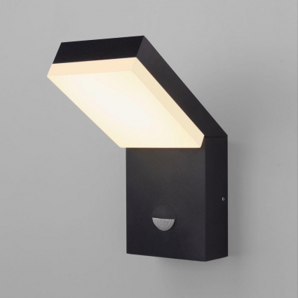 Уличный настенный светодиодный светильник Elektrostandard Sensor 1541 TECHNO LED a072087 в стиле Хай-тек, цвет черный