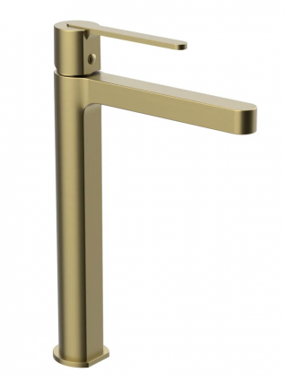 Смеситель для раковины ALTROBAGNO Юнион (Unione) 010231BG матовое золото однорычажный, длина излива 17.8 см