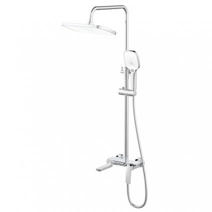 Душевая стойка Azario Conda AZ-K2311 хром штанга 120 см, шланг металлический 150 см