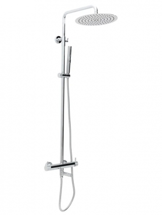 Душевая стойка Allen Brau 5.31C10-00 с изливом, хром, штанга 159.3 см, шланг металлический 150 см