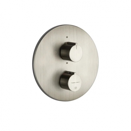 Термостатический смеситель встраиваемый Gessi 38777 брашированный никель (finox brushed nickel) термостат,  в современном стиле