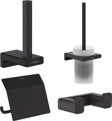 Набор Ершик Hansgrohe AddStoris 41752670 + Держатель 41753670 + Держатель 41756670 + Крючок 41755670 цвет черный, подвесная