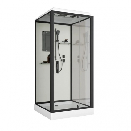Душевая кабина Niagara ST100/15Q/BL 100х100 квадратная, стекло прозрачное