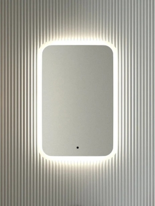 Зеркало Defesto DF 3802R 40x60 с матированием и LED-подсветкой, 17W, ИК - выключатель, нейтральный белый свет