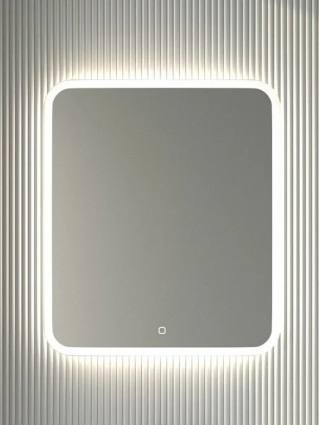 Зеркало Defesto DF 3806S 60x70 с матированием и LED-подсветкой, 23W, сенсорный выключатель, нейтральный белый свет