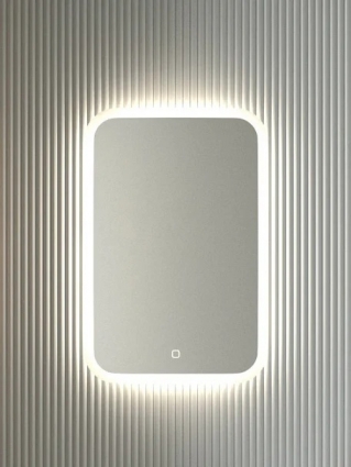 Зеркало Defesto DF 3802S 40x60 с матированием и LED-подсветкой, 17W, сенсорный выключатель, нейтральный белый свет