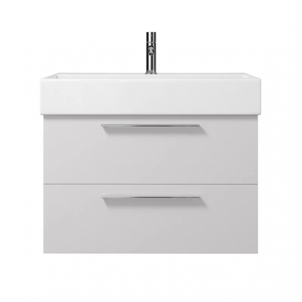 Тумба с раковиной Creto Tivoli 80 white, подвесная, матовая, с ящиками