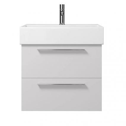 Тумба с раковиной Creto Tivoli 60 white, подвесная, матовая, с ящиками