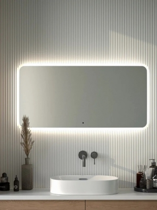 Зеркало Defesto DF 3808RH 120x60 с матированием и LED-подсветкой, 34W, ИК - выключатель, нейтральный белый свет